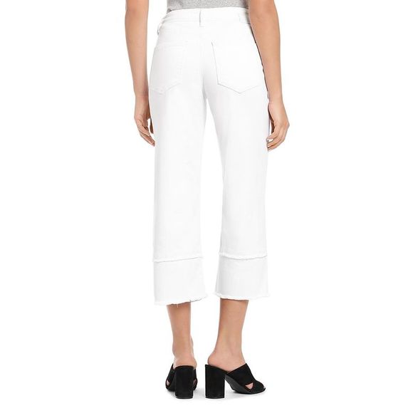 Mavi Jeans Womens White Denim Crop High Rise Wide Leg Jeans NWT - Picture 2 of 2